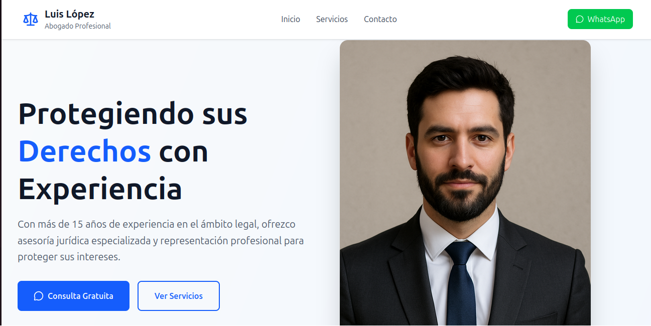 Página web Abogado