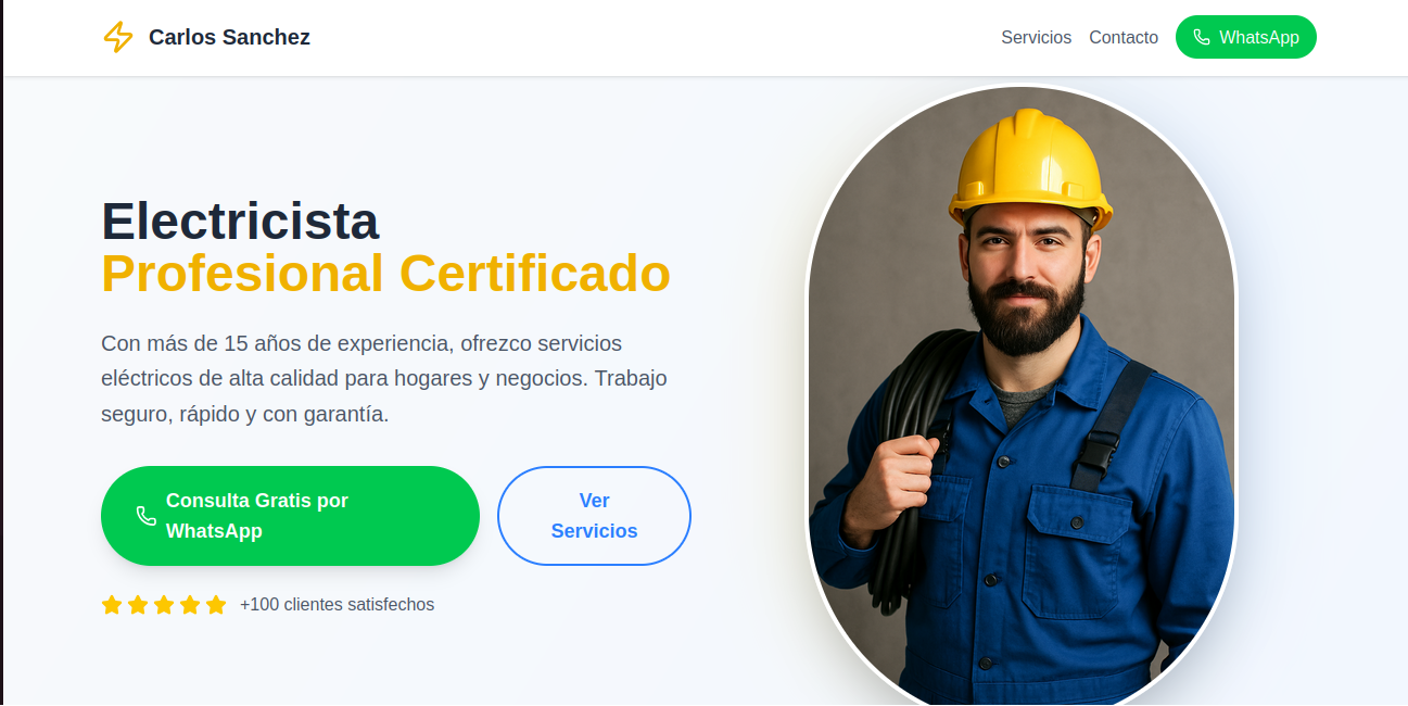 Página web Electricista