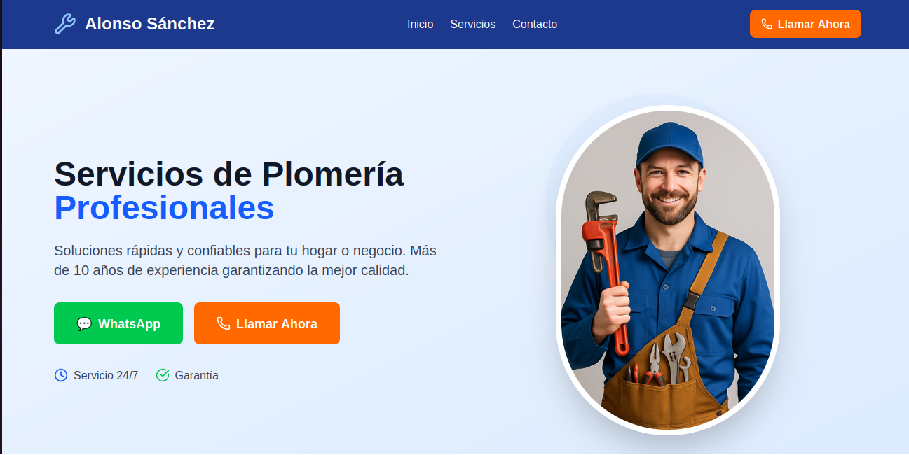 Página web Plomero